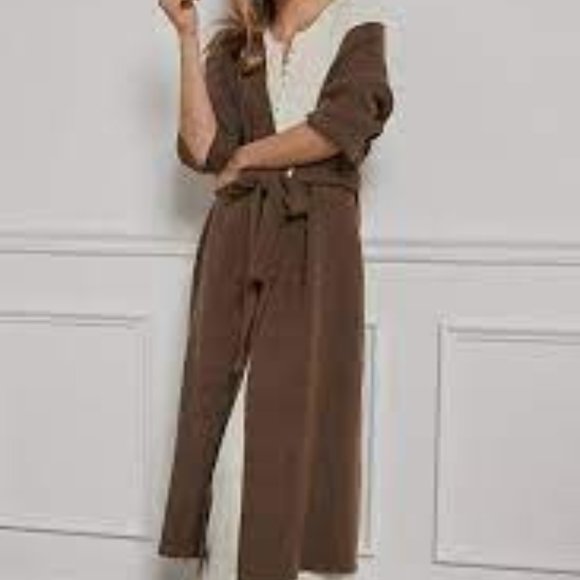 Anthropologie Sweaters - AMADI Anthropologie  Long Sweater Cardigan Duster Rib Knit Brown size S